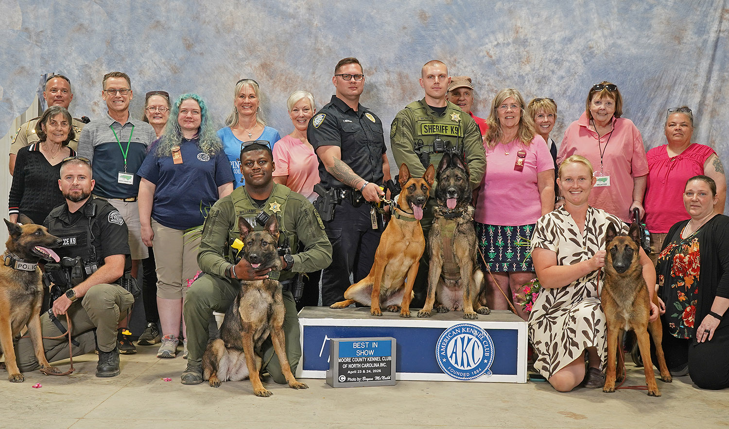 K-9 Officers and handlers with MCKC members
